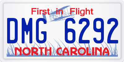 NC license plate DMG6292