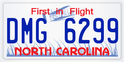 NC license plate DMG6299