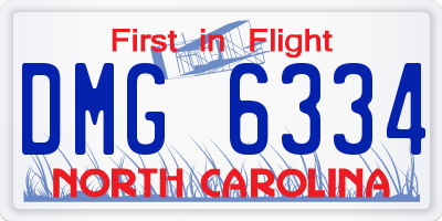 NC license plate DMG6334