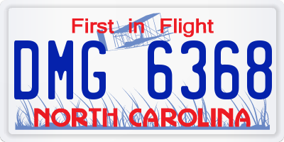 NC license plate DMG6368