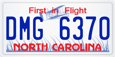 NC license plate DMG6370