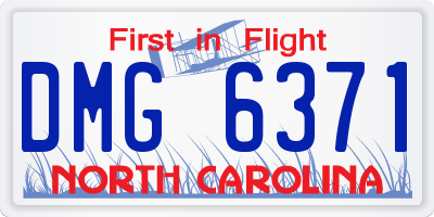 NC license plate DMG6371