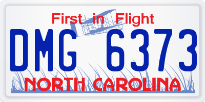 NC license plate DMG6373