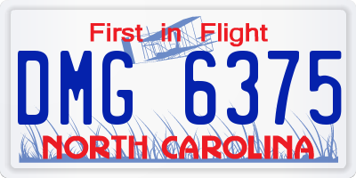 NC license plate DMG6375