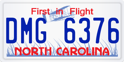 NC license plate DMG6376