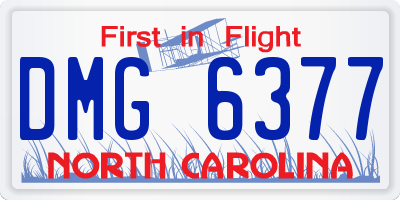 NC license plate DMG6377
