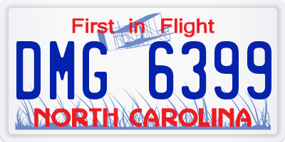 NC license plate DMG6399