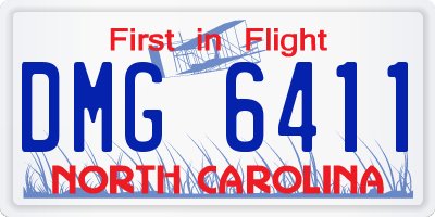 NC license plate DMG6411