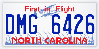 NC license plate DMG6426