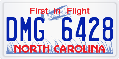 NC license plate DMG6428