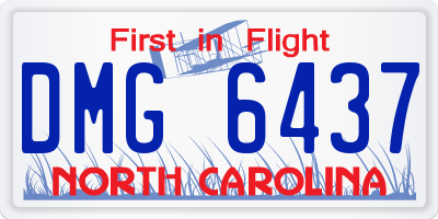 NC license plate DMG6437