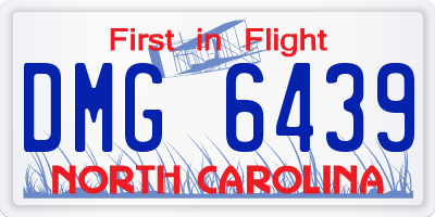 NC license plate DMG6439