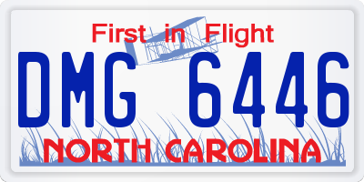NC license plate DMG6446