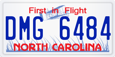 NC license plate DMG6484