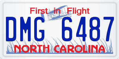 NC license plate DMG6487