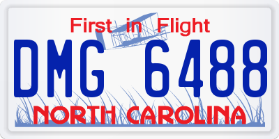 NC license plate DMG6488
