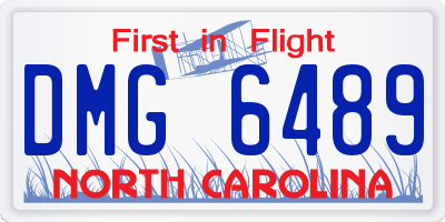NC license plate DMG6489