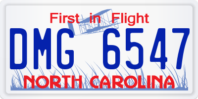 NC license plate DMG6547