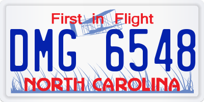 NC license plate DMG6548