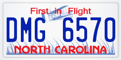 NC license plate DMG6570