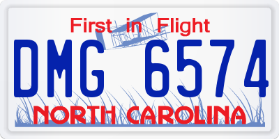 NC license plate DMG6574