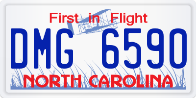 NC license plate DMG6590
