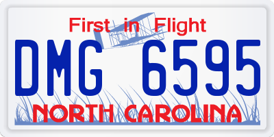 NC license plate DMG6595