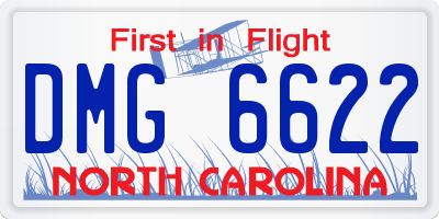 NC license plate DMG6622