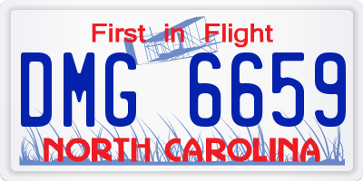 NC license plate DMG6659