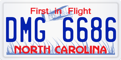 NC license plate DMG6686
