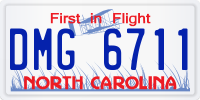 NC license plate DMG6711