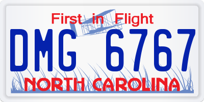 NC license plate DMG6767