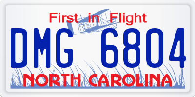 NC license plate DMG6804