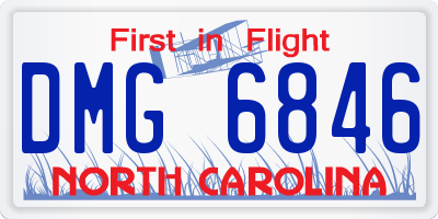 NC license plate DMG6846