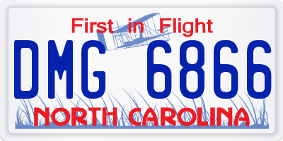 NC license plate DMG6866