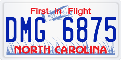 NC license plate DMG6875