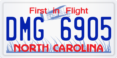 NC license plate DMG6905