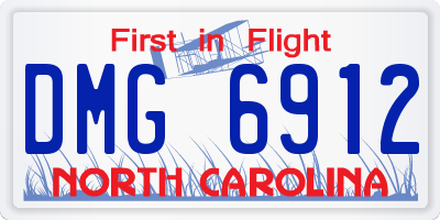 NC license plate DMG6912