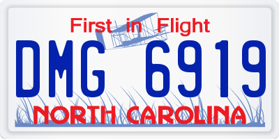 NC license plate DMG6919