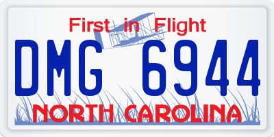 NC license plate DMG6944