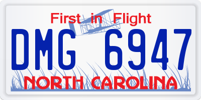 NC license plate DMG6947