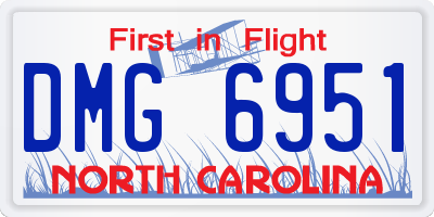 NC license plate DMG6951