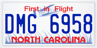 NC license plate DMG6958