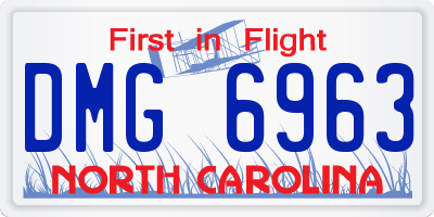 NC license plate DMG6963