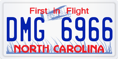 NC license plate DMG6966