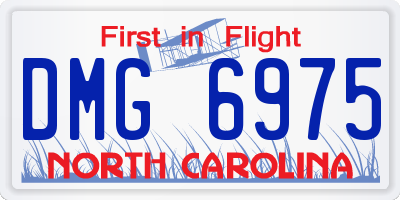 NC license plate DMG6975