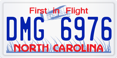 NC license plate DMG6976