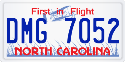 NC license plate DMG7052