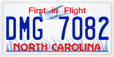 NC license plate DMG7082