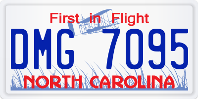 NC license plate DMG7095